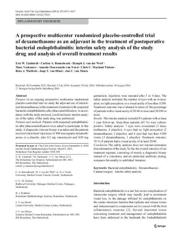 (PDF) A prospective multicenter randomized placebo-controlled trial of ...