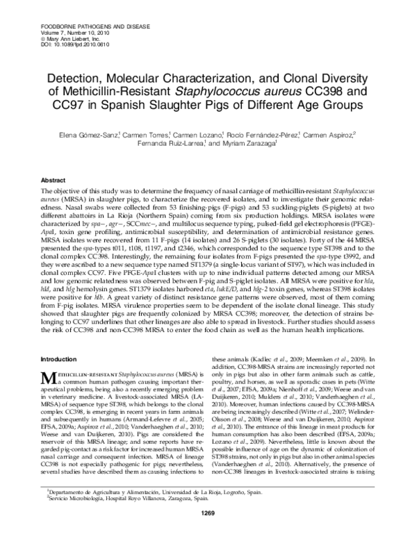 (PDF) Detection, Molecular Characterization, and Clonal Diversity of ...