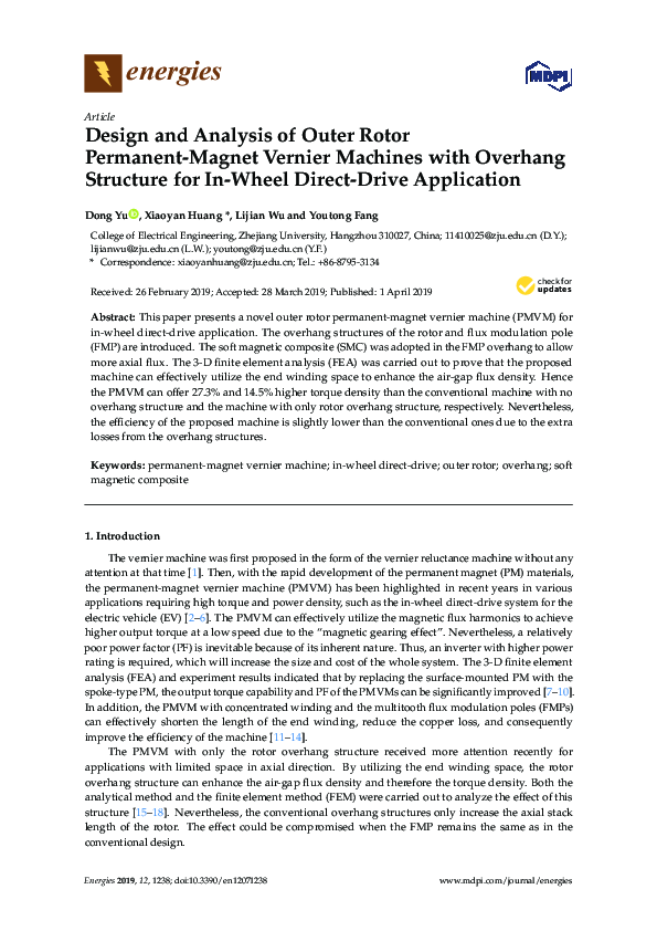 (PDF) Design and analysis of an outer rotor permanent magnet alternator ...