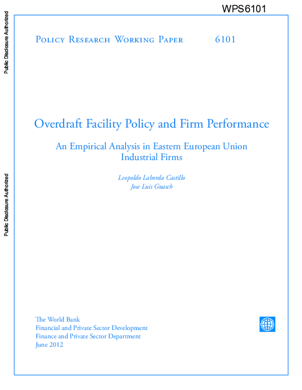 (PDF) Overdraft Facility Policy and Firm's Performance: An Empirical ...
