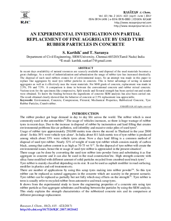 (PDF) An Experimental Investigation on Partial Replacement of Fine ...