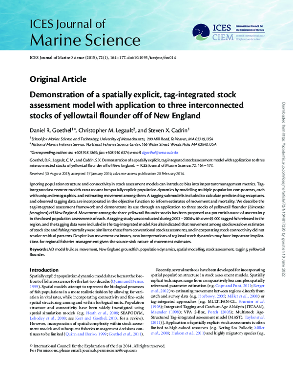 (PDF) Demonstration of a spatially explicit, tag-integrated stock ...