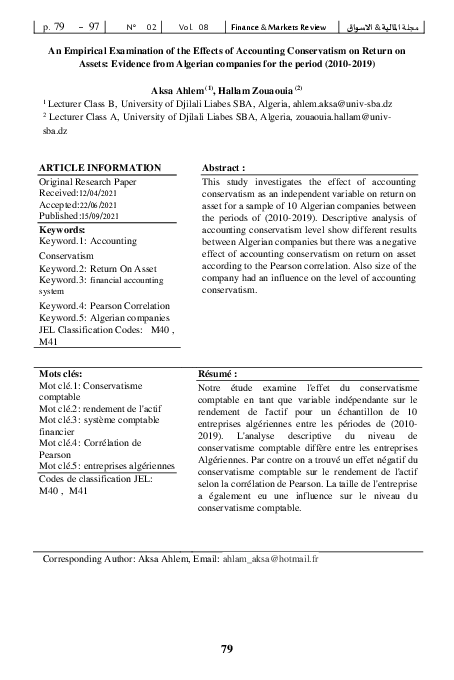 (PDF) An Empirical Examination of the Effects of Accounting ...