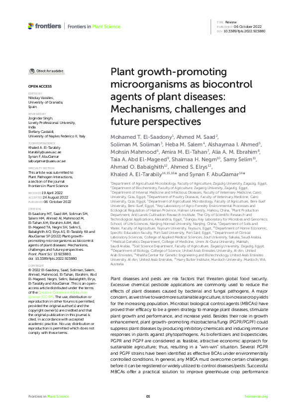 (PDF) Plant growth-promoting microorganisms as biocontrol agents of ...