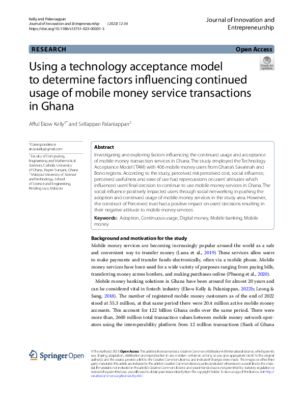 (PDF) Using a technology acceptance model to determine factors ...