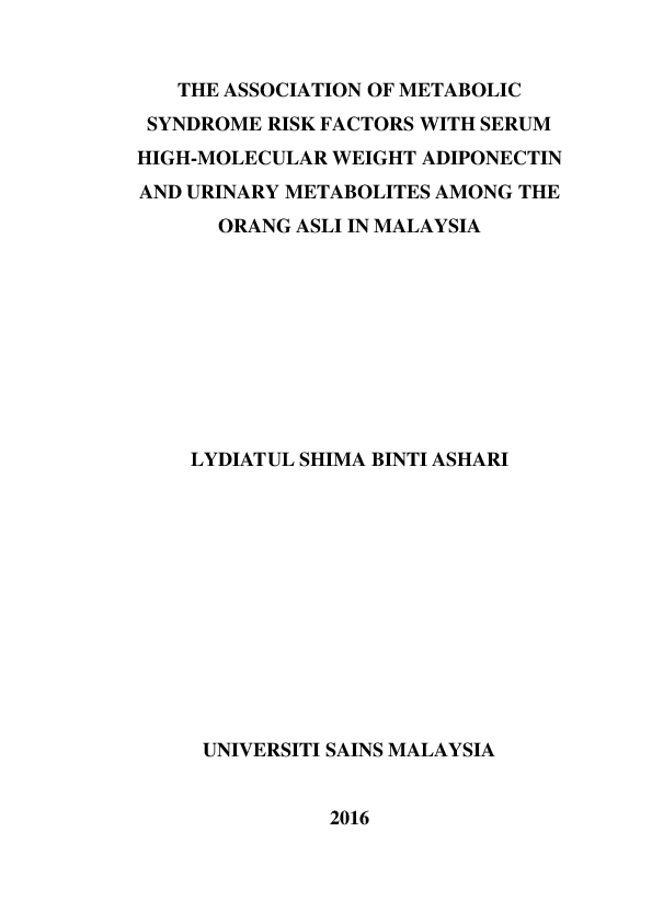 (PDF) The association of metabolic syndrome risk factors with serum ...