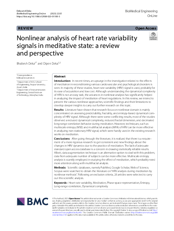 (PDF) Nonlinear analysis of heart rate variability signals in ...