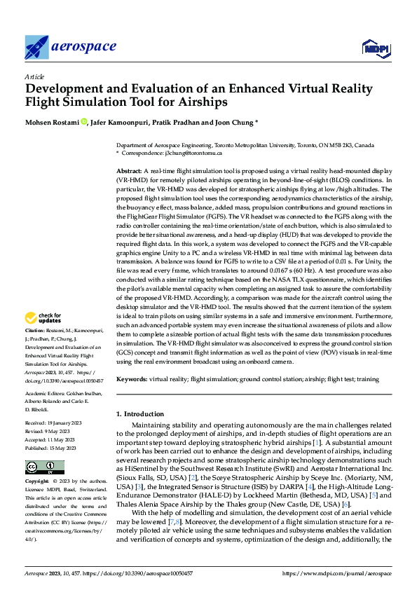 (PDF) Development and Evaluation of an Enhanced Virtual-Reality Flight ...