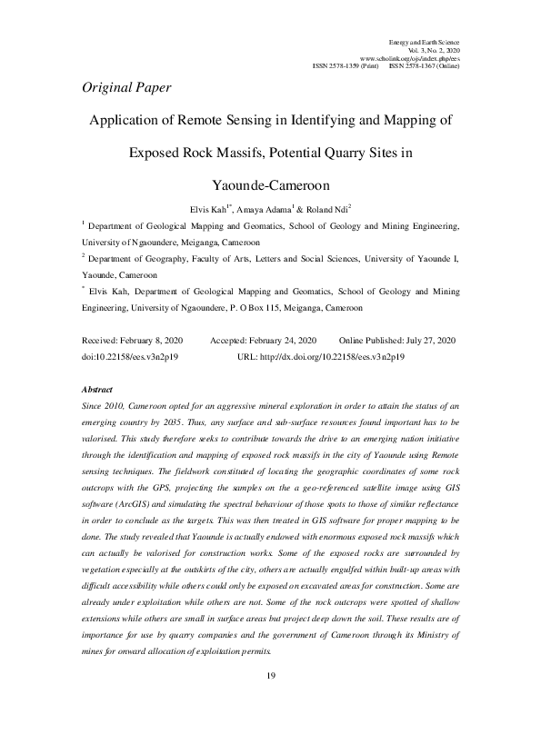 (PDF) Application of Remote Sensing in Identifying and Mapping of ...
