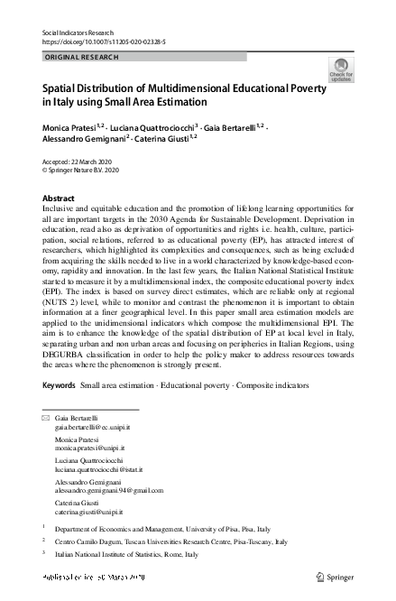 (PDF) Spatial Distribution of Multidimensional Educational Poverty in ...