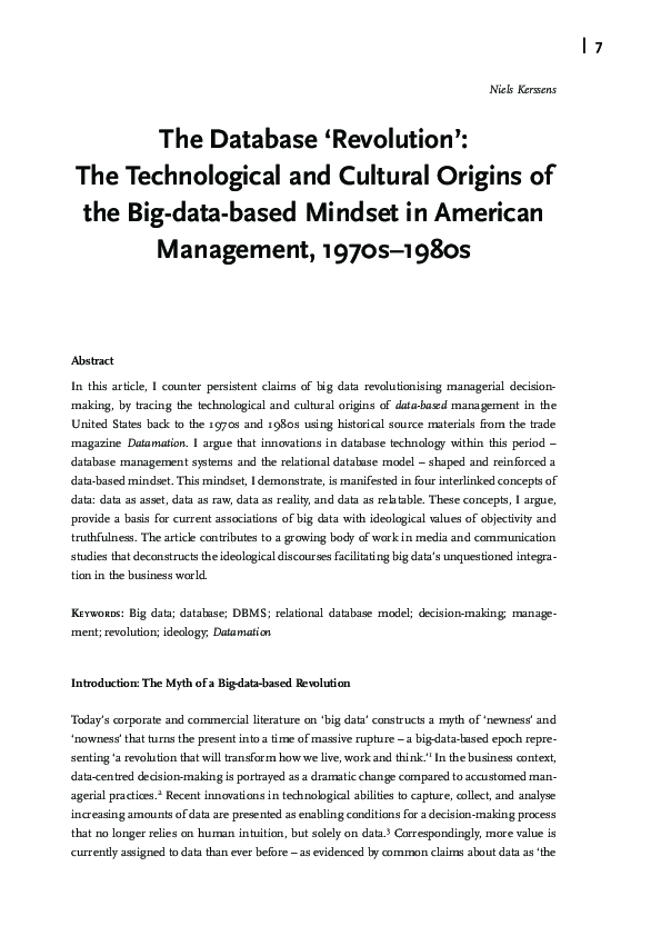 (PDF) The Database ‘Revolution’
