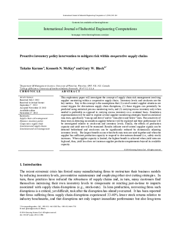 Photo inspiration: Gallery Detail: Pdf Proactive Inventory Policy Intervention To Mitigate Risk Within