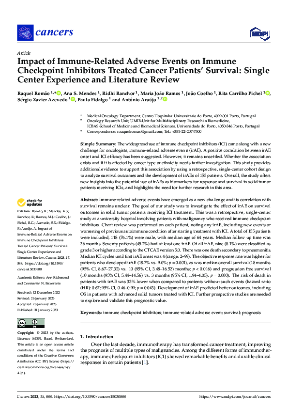 (PDF) Impact of Immune-Related Adverse Events on Immune Checkpoint ...