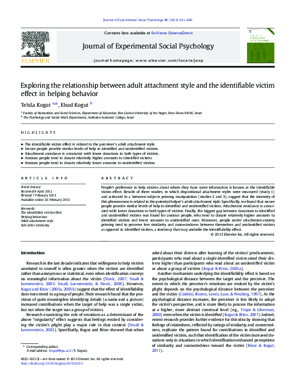 (PDF) Exploring the relationship between adult attachment style and the ...