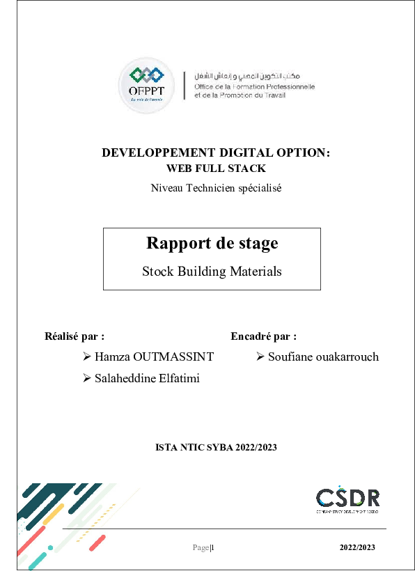 (DOC) Rapport de stage