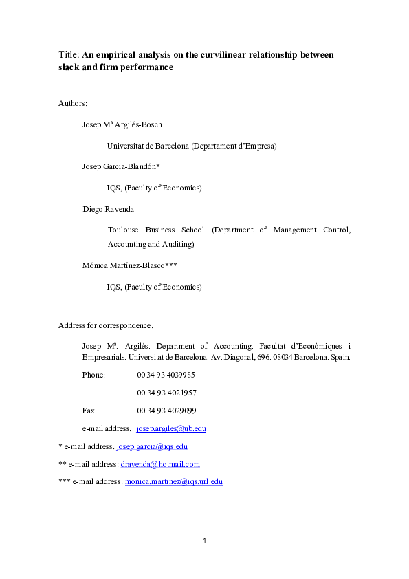 (PDF) An empirical analysis of the curvilinear relationship between ...