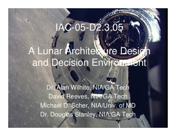 (PDF) Apollo Lunar Orbit Rendezvous Architecture Decision Revisited
