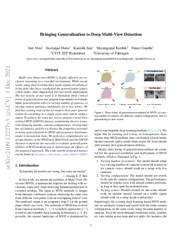 (PDF) Bringing Generalization to Deep Multi-view Detection