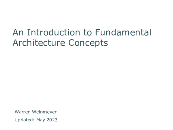 (PDF) An Introduction to Fundamental Architecture Concepts