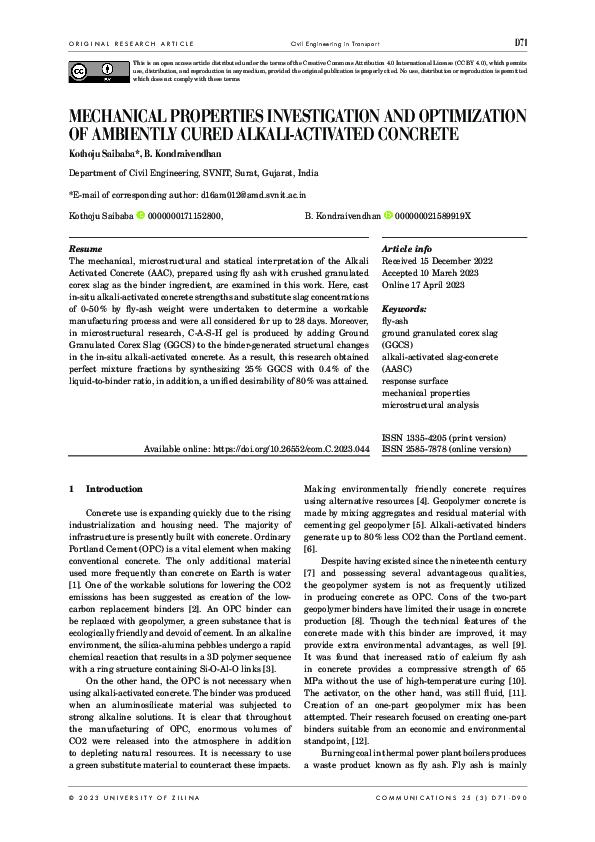 (PDF) Mechanical Properties Investigation and Optimization of Ambiently ...