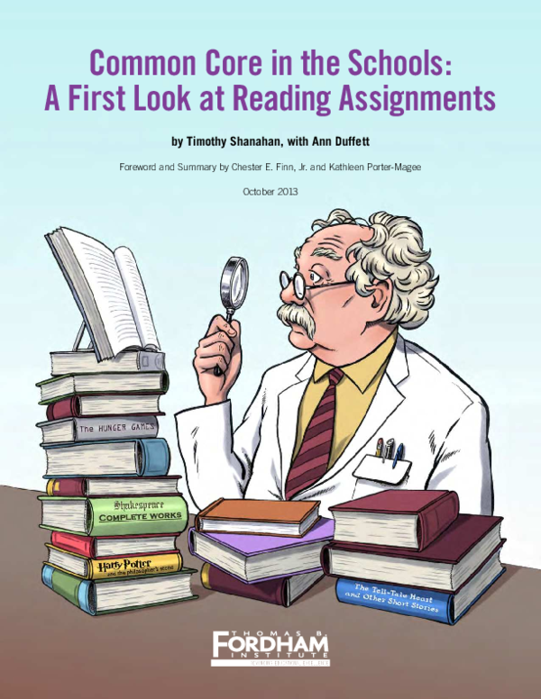 (PDF) Common Core in the schools: A first look at reading assignments
