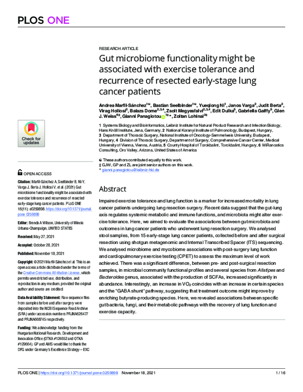 (PDF) Gut microbiome functionality might be associated with exercise ...