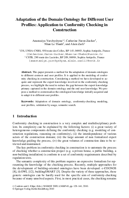 (PDF) Adaptation of the Domain Ontology for Different User Profiles ...