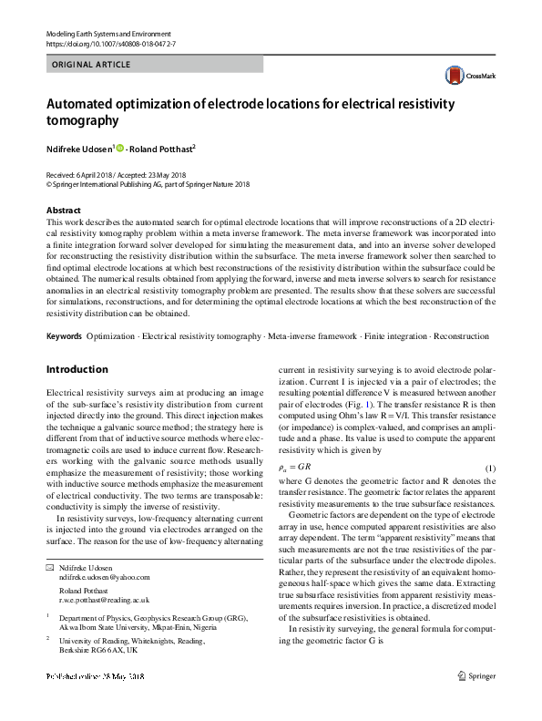 (PDF) Automated optimization of electrode locations for electrical ...