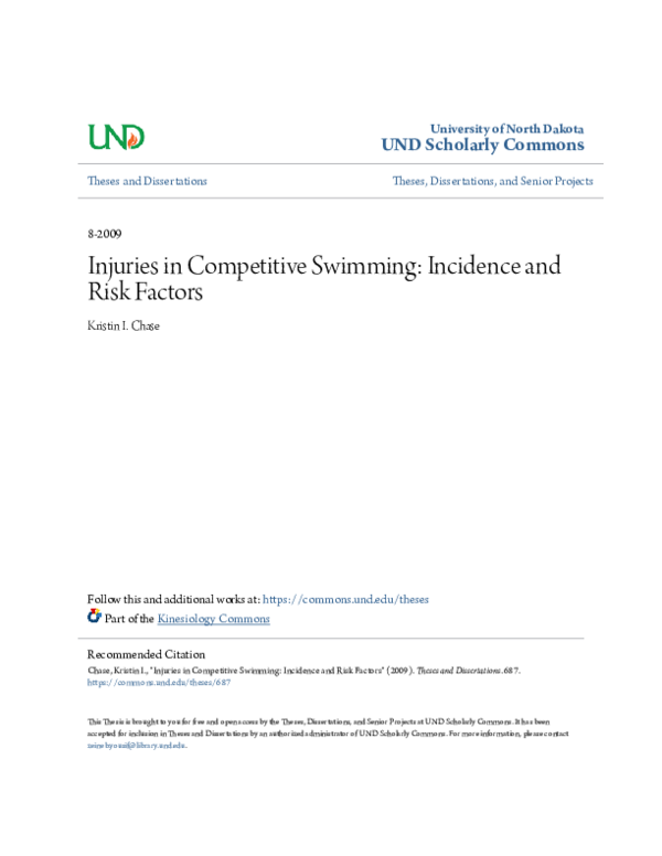 (PDF) Injuries in Competitive Swimming: Incidence and Risk Factors