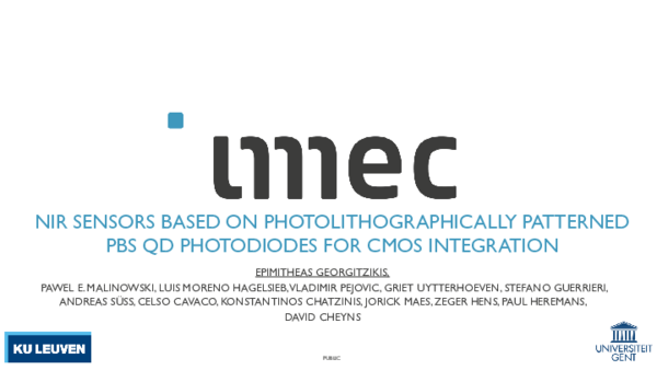(PDF) NIR Sensors Based on Photolithographically Patterned PbS QD ...