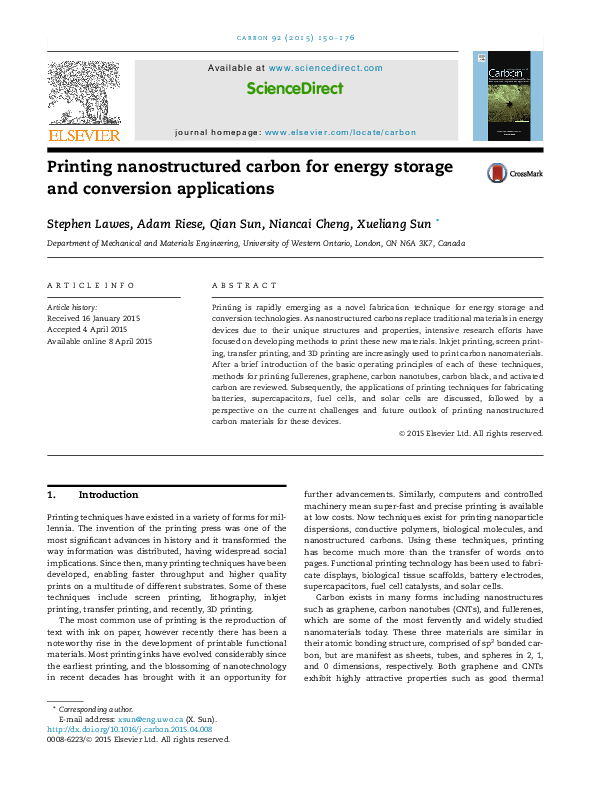 (PDF) Printing nanostructured carbon for energy storage and conversion ...