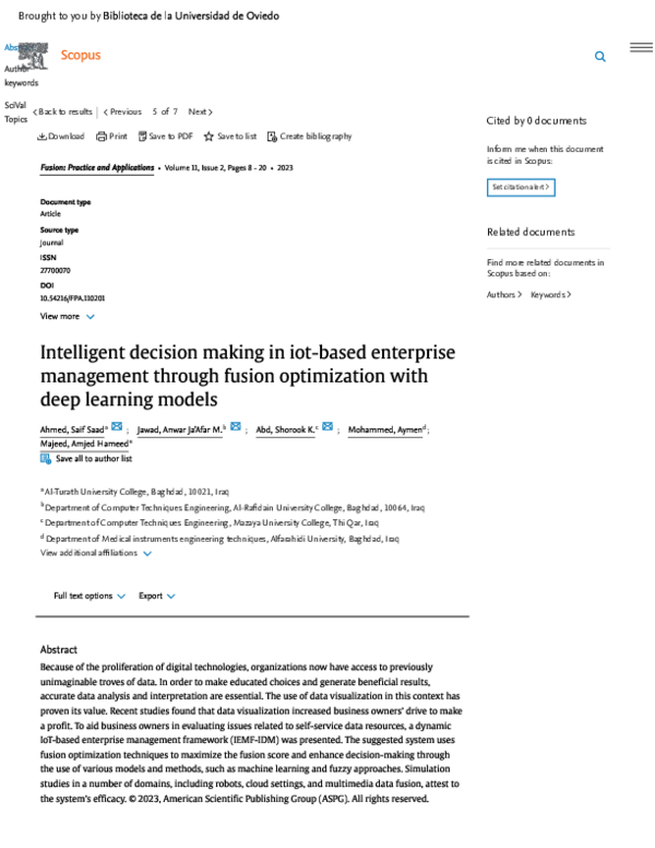 (PDF) Intelligent decision making in iot-based enterprise management