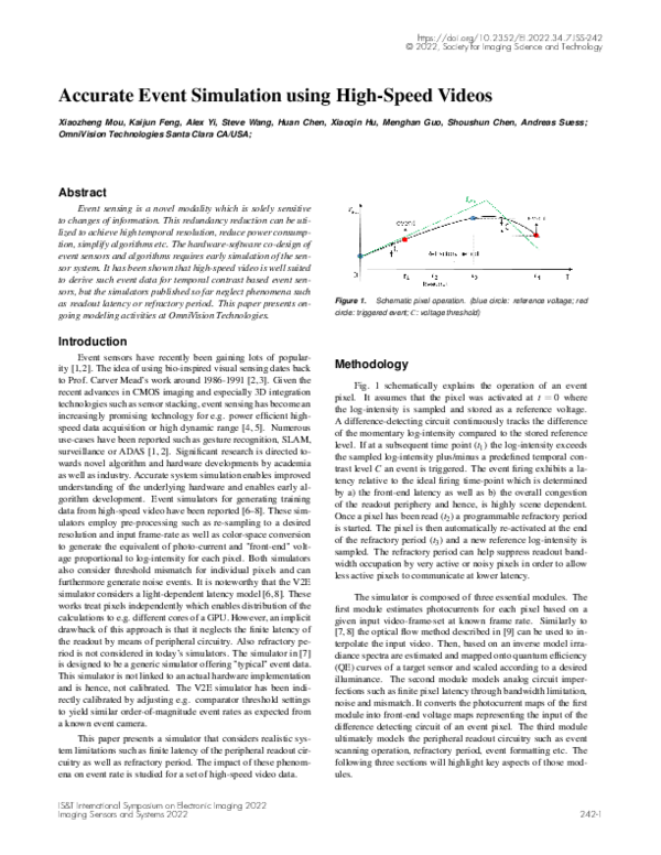(PDF) Accurate event simulation using high-speed video