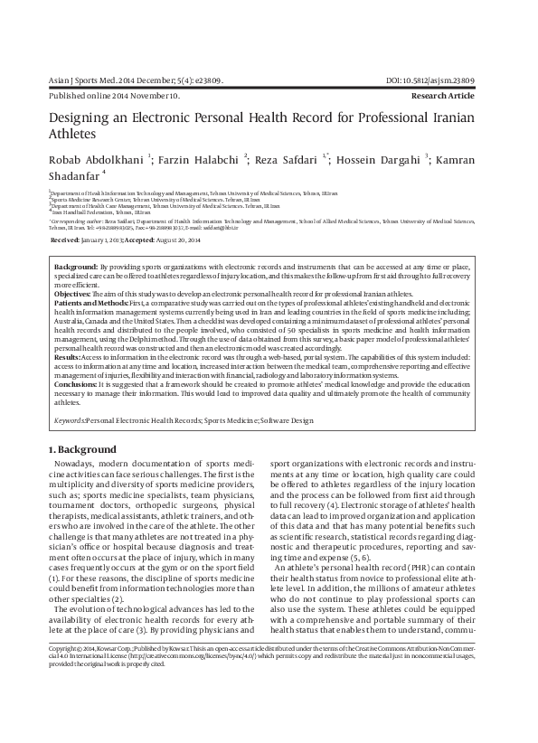 (PDF) Designing an electronic personal health record for professional ...