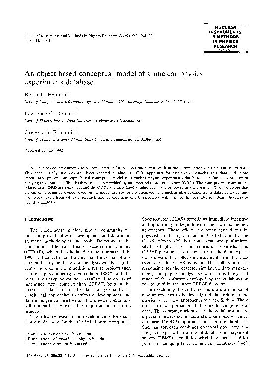(PDF) An object-based conceptual model of a nuclear physics experiments ...