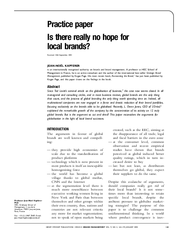 Is there really no hope for local brands?