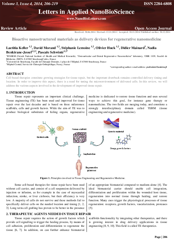 (PDF) Bioactive nanostructured materials as delivery devices for ...
