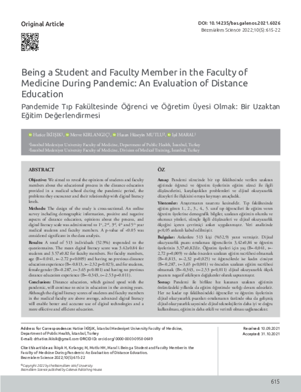 (PDF) Being a Student and Faculty Member in the Faculty of Medicine ...