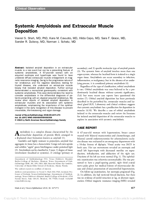 (PDF) Systemic Amyloidosis and Extraocular Muscle Deposition Hilda