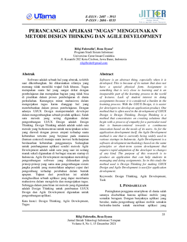  pdf perancangan aplikasi nugas menggunakan metode design thinking
