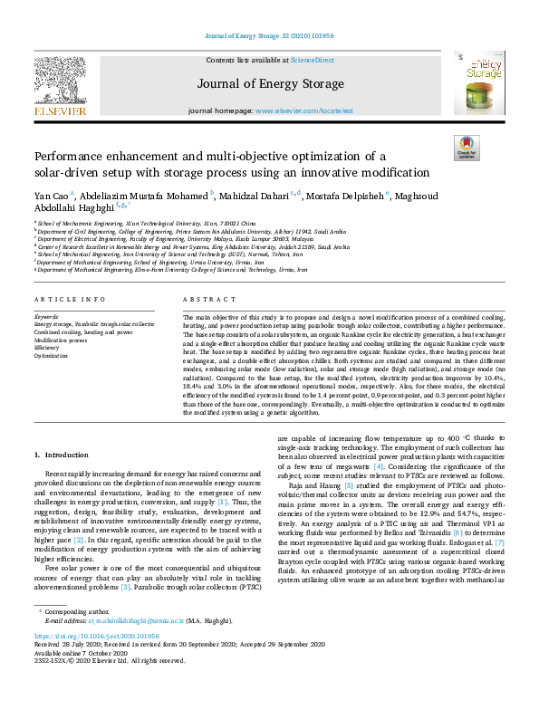 (PDF) Performance enhancement and multi-objective optimization of a ...