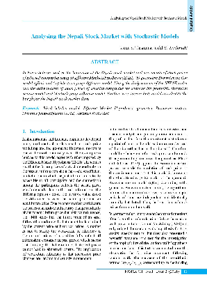 (PDF) Analysing the Nepali Stock Market with Stochastic Models