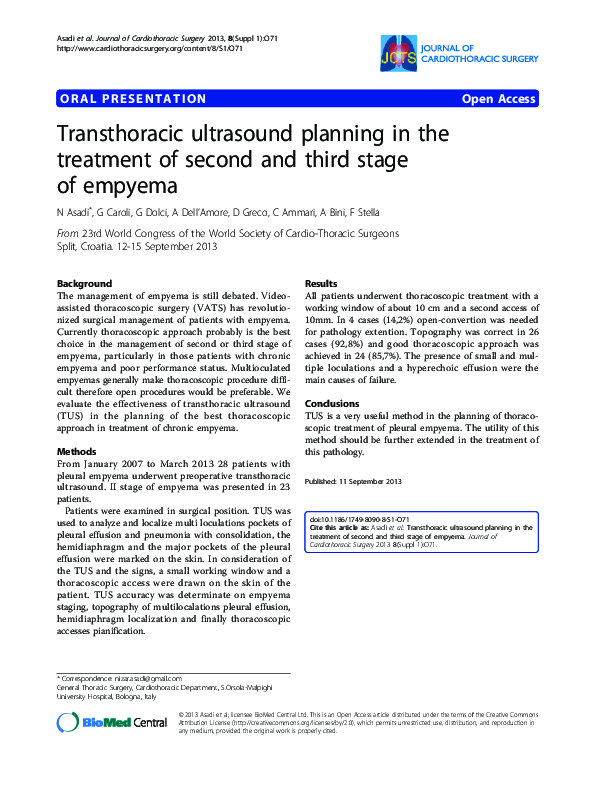 (PDF) Transthoracic ultrasound planning in the treatment of second and ...