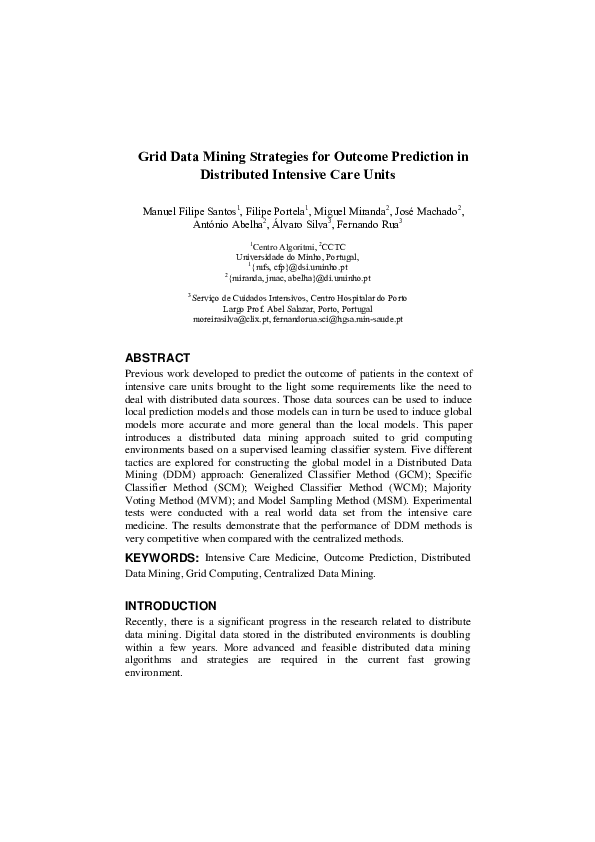 (PDF) Grid Data Mining Strategies for Outcome Prediction in Distributed ...