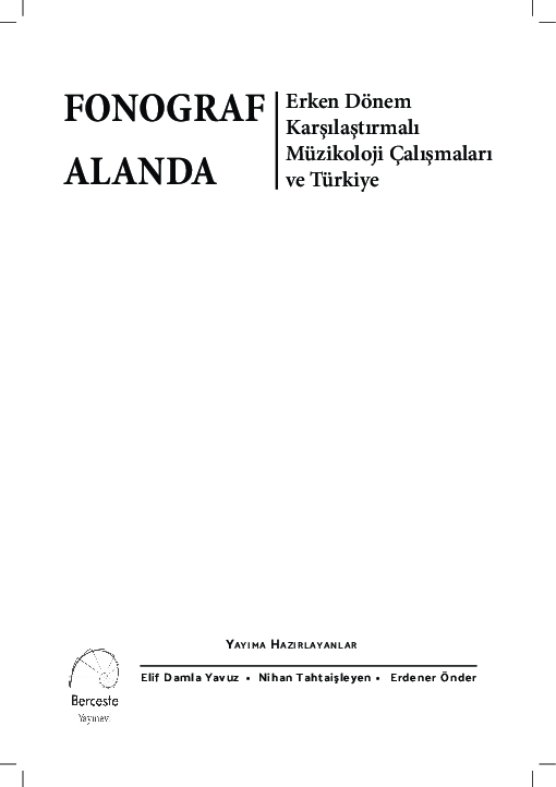 (PDF) İlk Fonograf Kayıtlarının Membaı: Berlin Fonogram Arşivi