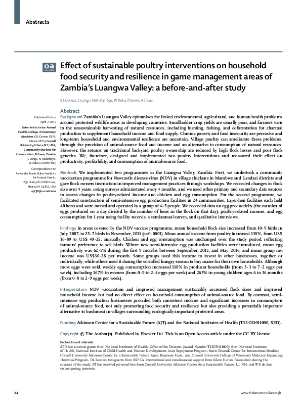 (PDF) Effect of sustainable poultry interventions on household food ...