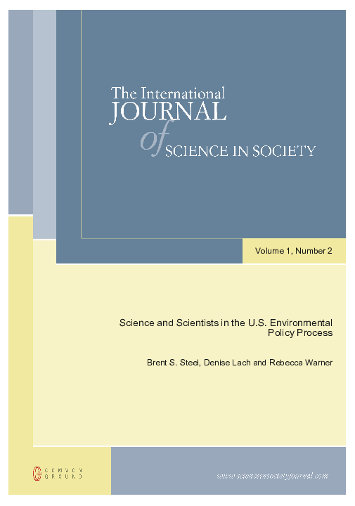 (PDF) Science and Scientists in the U.S. Environmental Policy Process