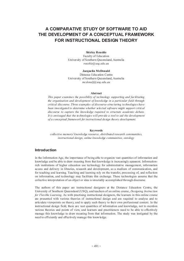 (PDF) A Comparative Study of Software to Aid the Development of a ...