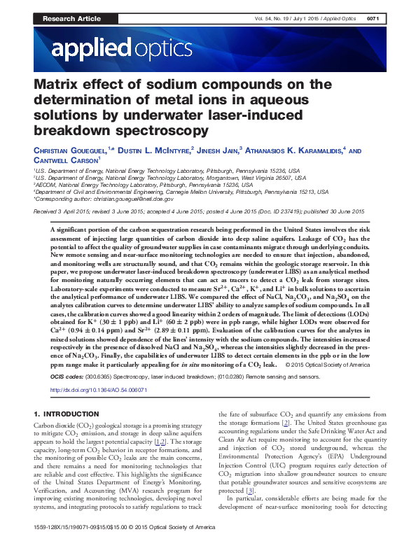 (PDF) Matrix effect of sodium compounds on the determination of metal ...