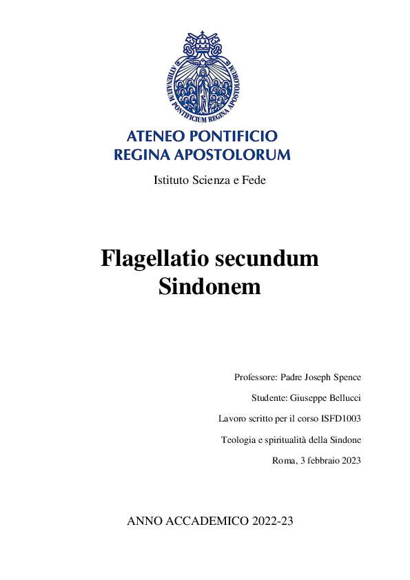 (PDF) Flagellatio secundum Sindonem